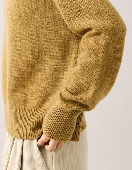Women' S クラシック ウール カシミア クルー
